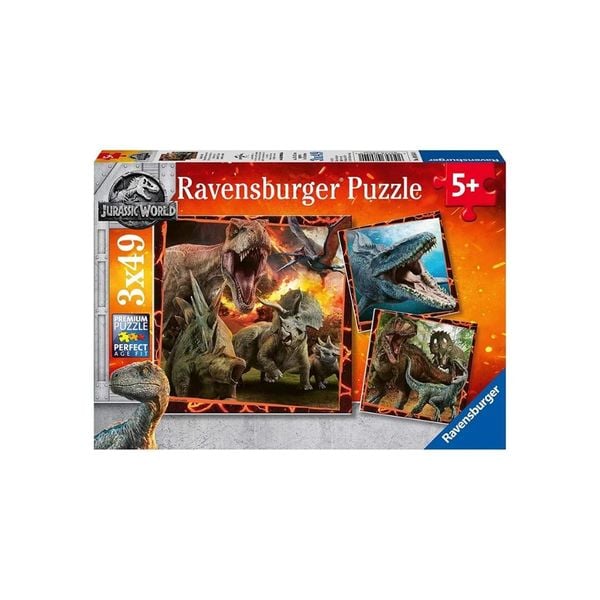  Xếp hình Jurassic World Instinct to Hunt 3x49pc Ravensburger 