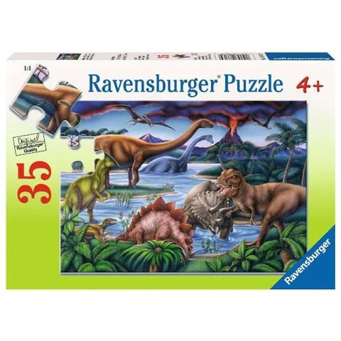  Xếp hình puzzle Dinosaur Playground 35 mảnh Ravensburger RV08613 
