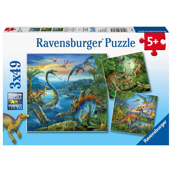  RV09317 5 Bộ xếp hình puzzle Ravensburger Dinosaur Fascination 3 bộ 49 mảnh 09317 5-5+-3 bộ 49 mảnh-Puzzle Children-300k 
