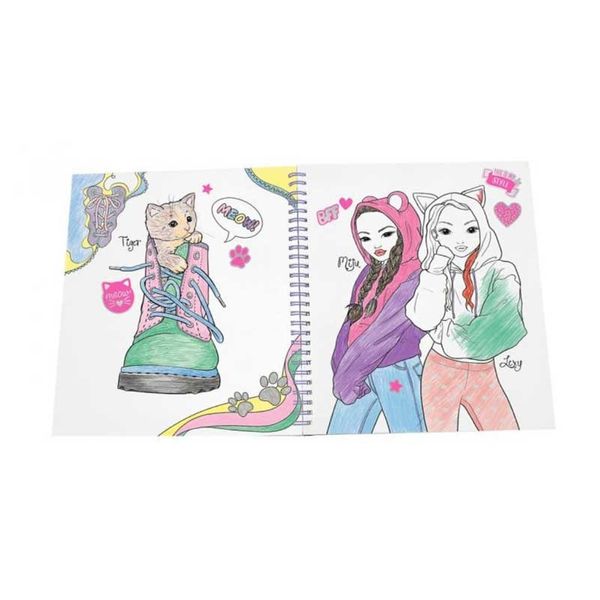 BST tô màu chủ đề Cat kèm sticker Topmodel 11450