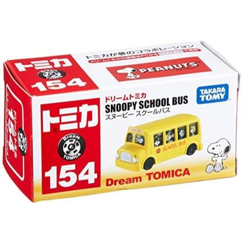  Xe buýt đồ chơi Tomica 154 Snoopy school bus 