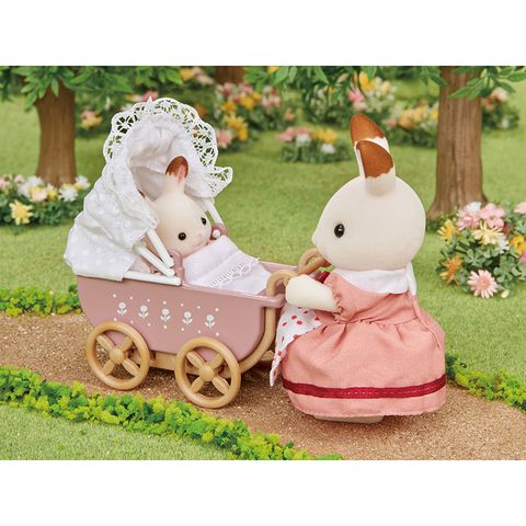  Set đồ chơi Xe đẩy em bé Sylvanian Families KA-205 Luxury Baby Carriage Set 