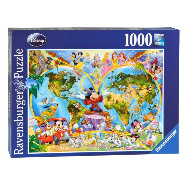 Xếp hình puzzle Disney - World Map 1000 mảnh RAVENSBURGER RV157853