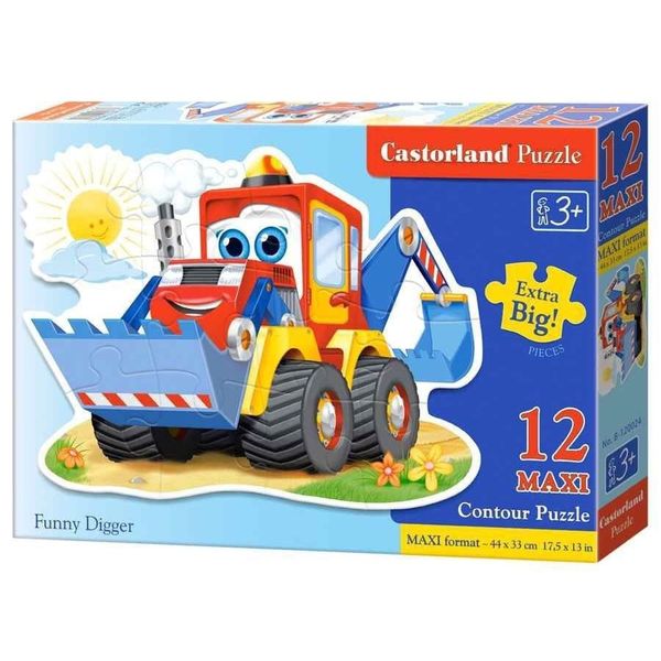 Xếp hình Puzzle Xe Công Trường 12 mảnh Maxi CASTORLAND B-120024