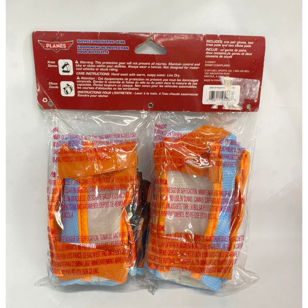 Set bảo hộ đầu gối, khuỷu tay và găng tay Disney Planes