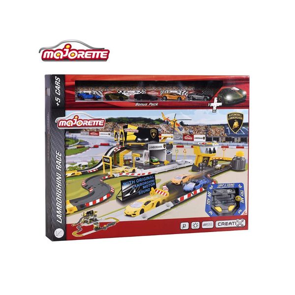 Mô Hình Đường Đua Lamborghini Majorette kèm 5 xe