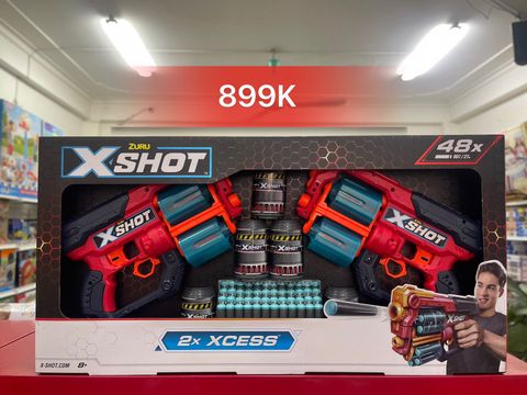  Bộ đồ chơi phóng thanh xốp mút Xcess X-Shot (2 bệ phóng, 5 lon , 48 thanh mút) - 36438 