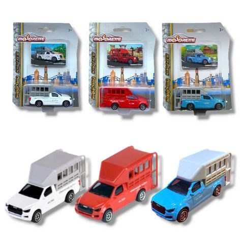  212053056T10 Xe Mô Hình MAJORETTE Isuzu D-Max Song Teaw Red Edition 