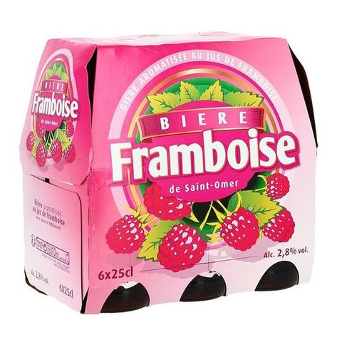 Bia trái cây Saint Omer FRAMBOISE 2.8% chai 250ml