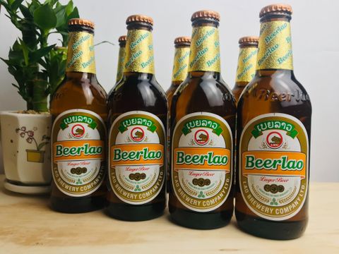 Beer Laos Lager 5% - chai 330ml