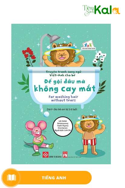  Truyện tranh song ngữ Việt-Anh cho bé - For washing hair without tears - Để gội đầu mà không cay mắt 