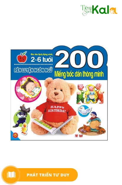  200 Miếng Bóc Dán Thông Minh - Rèn Luyện Ngôn Ngữ (Tái Bản 2018) 