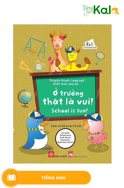  Truyện tranh song ngữ Việt-Anh cho bé - School is fun! - Ở trường thật là vui! 