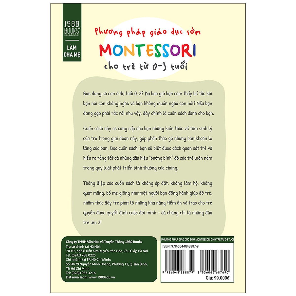  Phương pháp giáo dục sớm Montessori cho trẻ từ 0 – 3 tuổi 