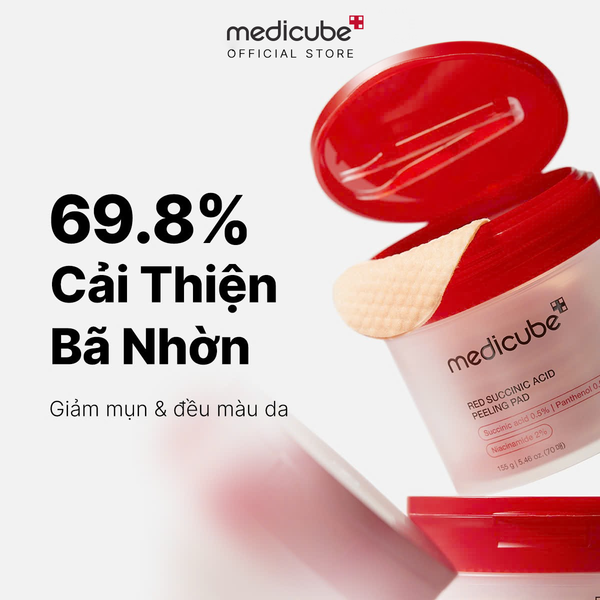  [ HSD 10/2026] Toner Red Succinic Acid Peeling Pad 155g/ 70 miếng [ HSD 10/2026] 