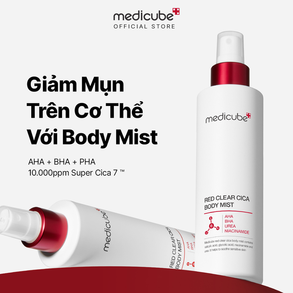  Xịt dưỡng thể giảm mụn Red Clear Cica Body Mist 200ml 