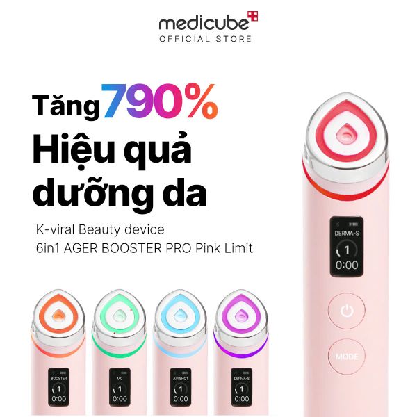  Thiết bị AGE-R Booster Pro 6 trong 1 Pink Edition (Màu hồng/Pink) 