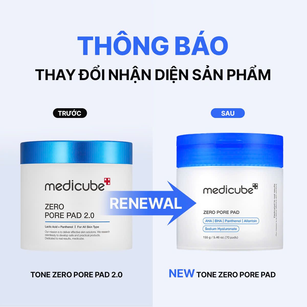 Toner Zero Pore Pad 2.0 - 155gr/ 70 miếng