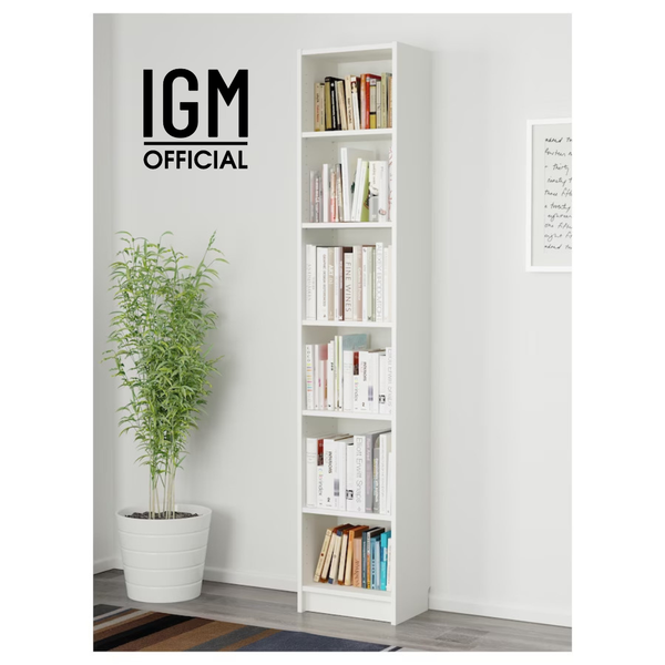 Kệ Sách Billy IKEA 6 ngăn Cao 2m15 Rộng 30cm Sâu 28cm Chất liệu MDF phủ Melamine Cao Cấp