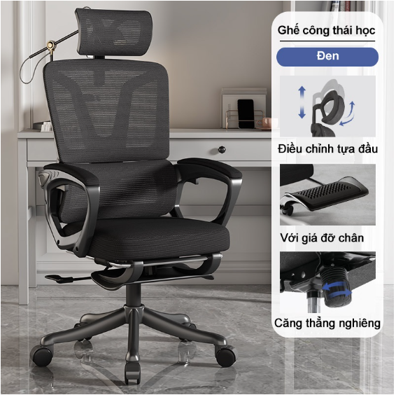 Ghế Xoay Văn Phòng Công Thái Học GVP250 Cao Cấp