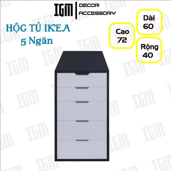 Hộc Tủ IKEA 5 Ngăn Có Ray Kéo