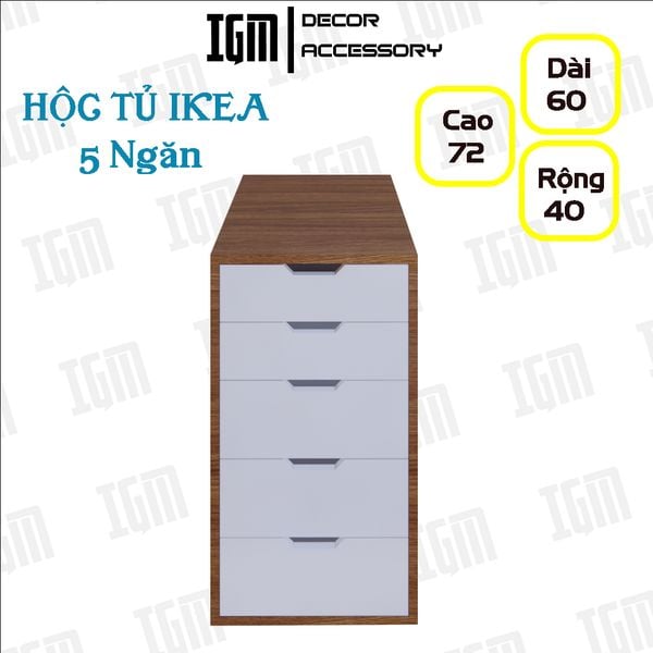 Hộc Tủ IKEA 5 Ngăn Có Ray Kéo