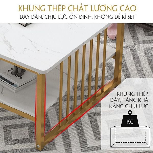 Bàn Trà Phòng Khách IGM Bằng Gỗ MDF Cao Cấp Phủ Melamine