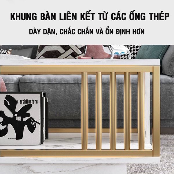 Bàn Trà Phòng Khách IGM Loại 2 Tầng Bằng Gỗ MDF Phủ Melamine Cao Cấp