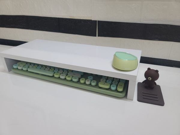 Kệ Để Màn Hình Máy Tính 1 Tầng Để Bàn Bằng Gỗ MDF Lõi Xanh