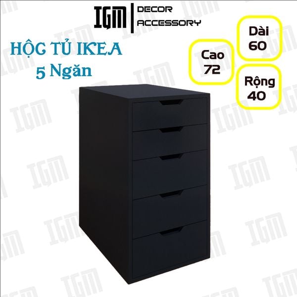 Hộc Tủ IKEA 5 Ngăn Có Ray Kéo