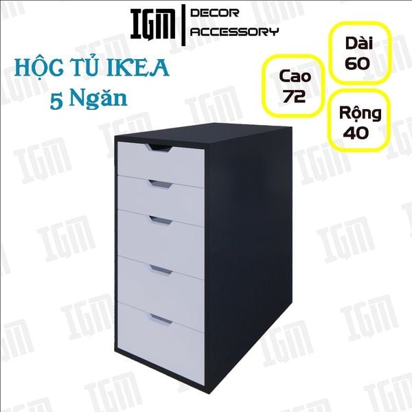 Hộc Tủ IKEA 5 Ngăn Có Ray Kéo