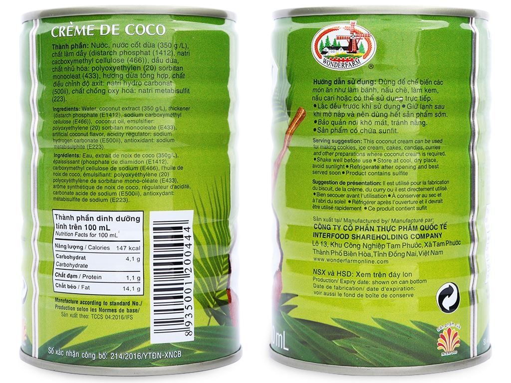  Cốt Dừa Nấu Chè 160ml 