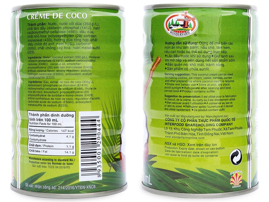  Cốt Dừa Nấu Chè 400ml 