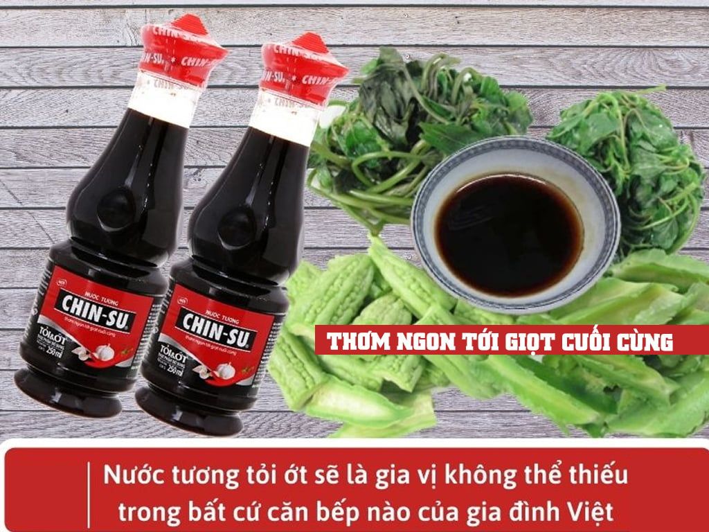  Xì Dầu Chinsu Tỏi Ớt - Nắp Đỏ 