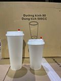  Cốc Nhựa Nhám 500ml - 700ml nắp trắng 