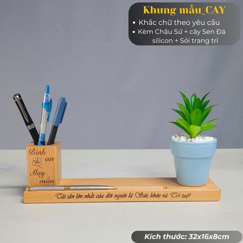  Kệ bút kèm chậu cây mẫu CAY7 
