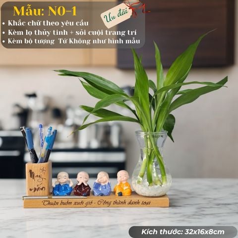  Kệ Bút kèm bình thủy tinh Mẫu NO1 