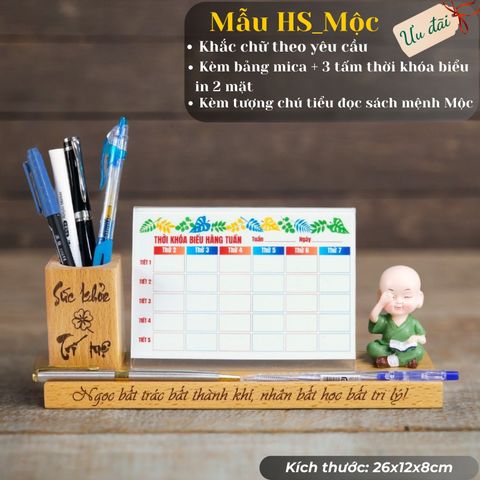  Kệ để bút kèm bảng thời khóa biểu dành cho học sinh 