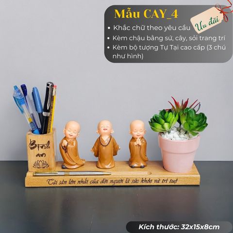  Kệ bút kèm chậu cây mẫu CAY4 