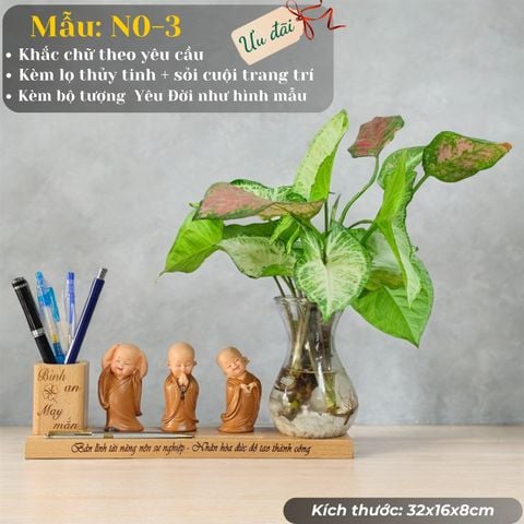  Kệ Bút kèm bình thủy tinh Mẫu NO3 