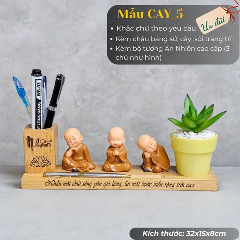  Kệ bút kèm chậu cây mẫu CAY5 