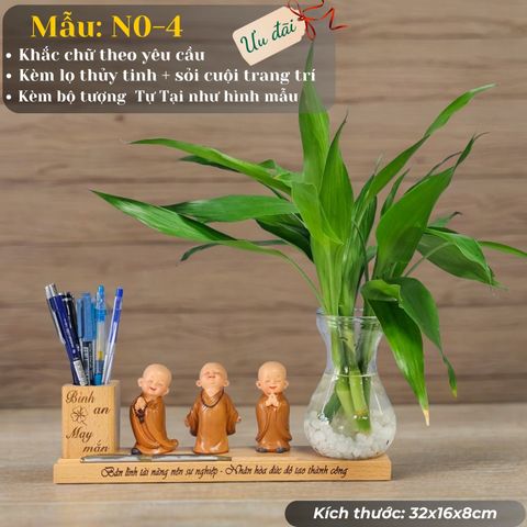  Kệ Bút kèm bình thủy tinh Mẫu NO4 