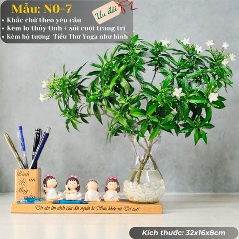  Kệ Bút kèm bình thủy tinh Mẫu NO7 