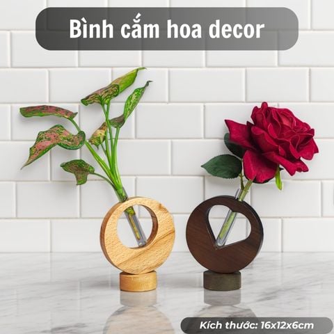  Bình hoa gỗ để bàn độc đáo 