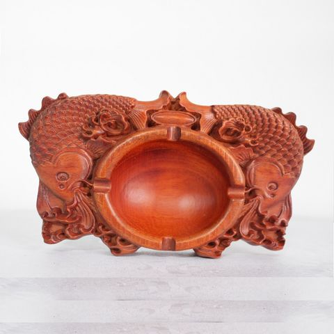  Gạt tàn Cá Chép gỗ Hương 