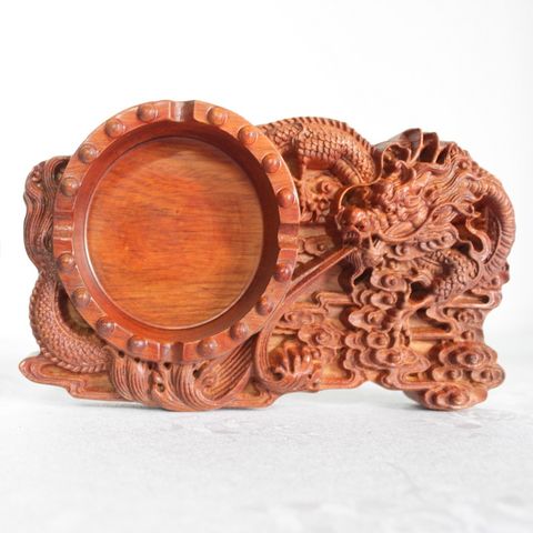  Gạt tàn Rồng gỗ Hương 