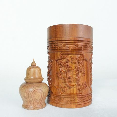  Hộp trà Tứ Quý gỗ Hương Đá 