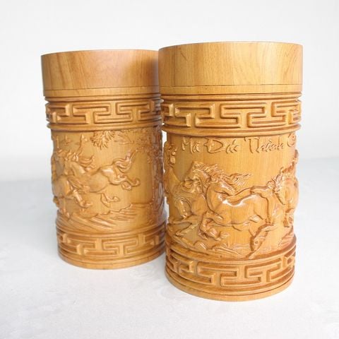  Hộp trà Mã đáo thành công gỗ Bách Xanh 