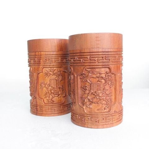  Hộp trà Tứ Quý gỗ Hương Đá 