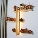  Kệ treo tường gỗ Sồi khung Dọc màu vàng 